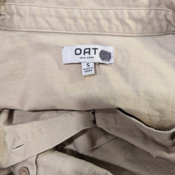 OAT New York Khaki Oversized Button Up Shirt Dress Small - Picture 6 of 7